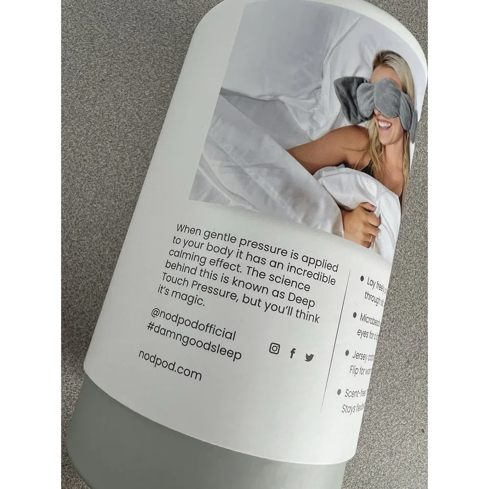 Nodpod Weighted Blanket for the Eyes NEW Eye Blanket‎ Gray
